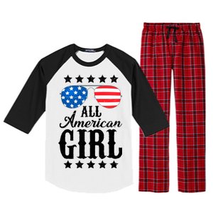 All American Girl Raglan Sleeve Pajama Set