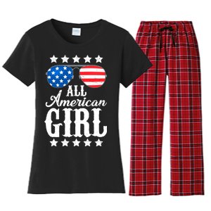 All American Girl Women's Flannel Pajama Set