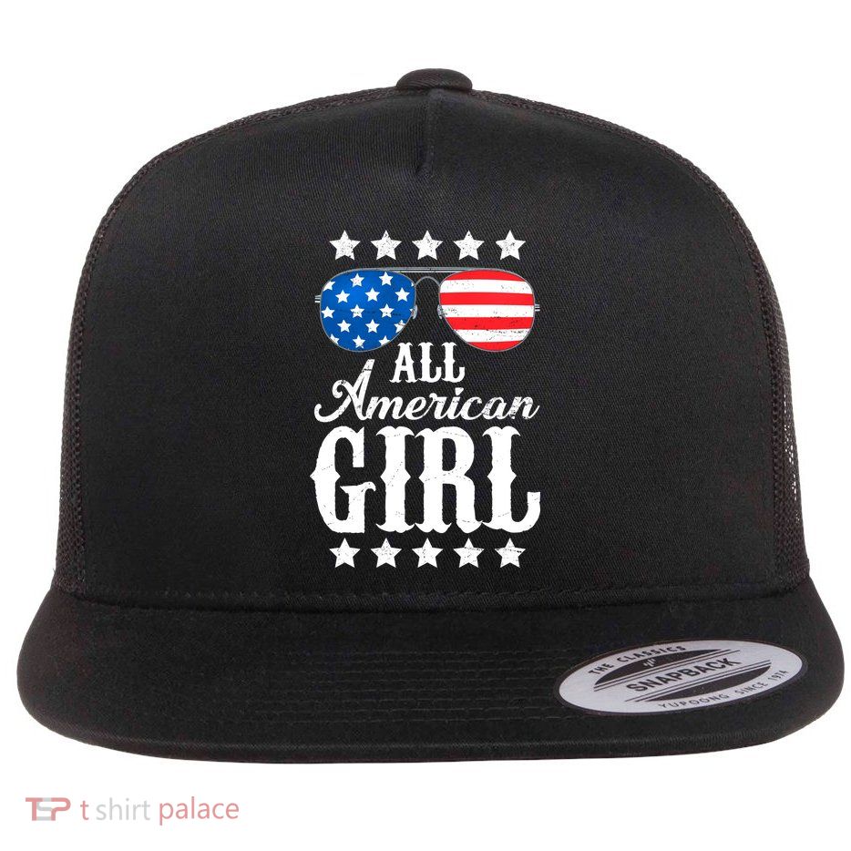 All American Girl Flat Bill Trucker Hat