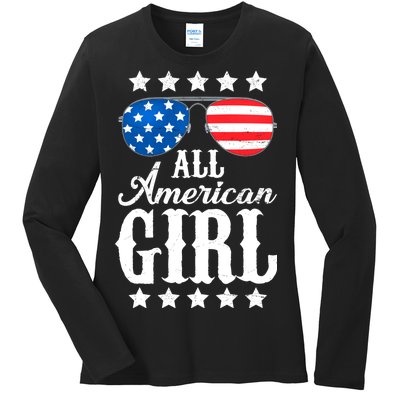 All American Girl Ladies Long Sleeve Shirt