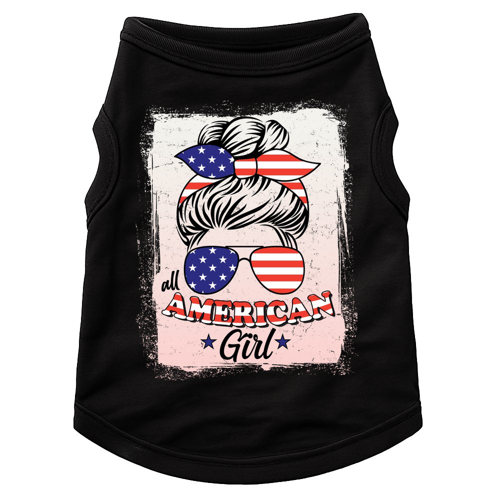All American Girl USA American Flag Doggie Tank