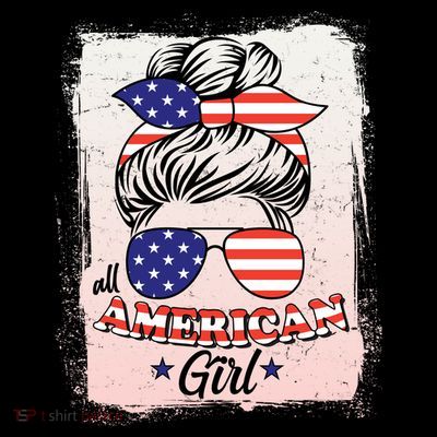 All American Girl USA American Flag T-Shirt