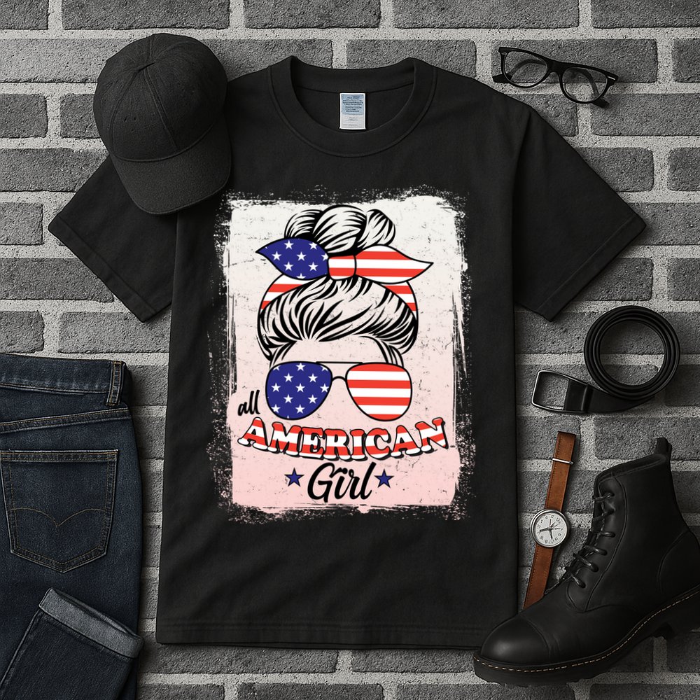 All American Girl USA American Flag Tall T-Shirt