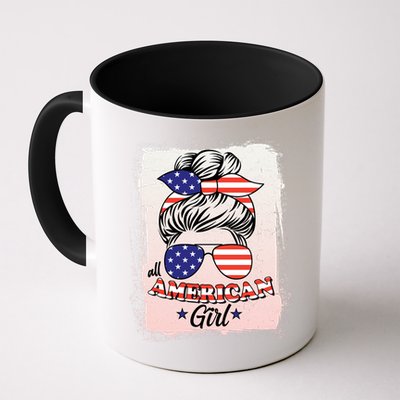All American Girl USA American Flag Mug
