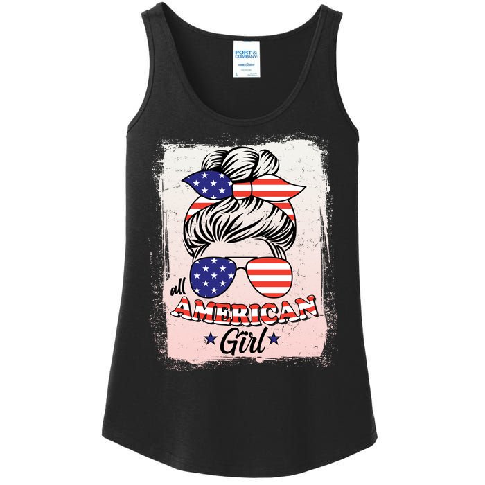 All American Girl USA American Flag Ladies Essential Tank