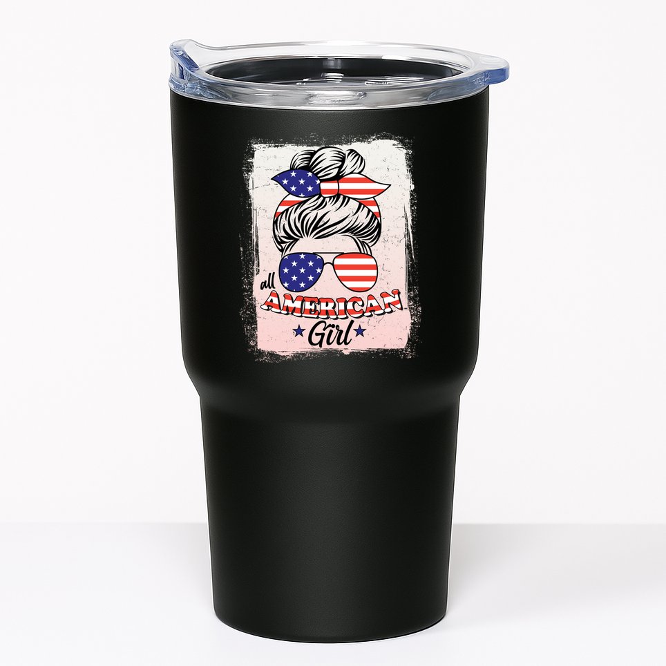 All American Girl USA American Flag Tumbler