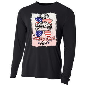 All American Girl USA American Flag Cooling Performance Long Sleeve Crew