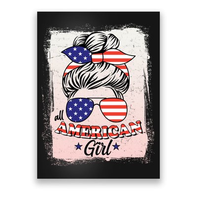 All American Girl USA American Flag Poster