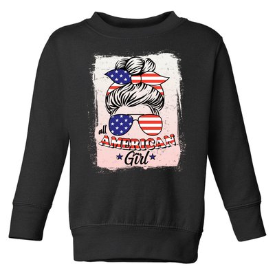 All American Girl USA American Flag Toddler Sweatshirt