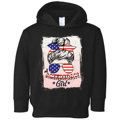 All American Girl USA American Flag Toddler Hoodie