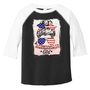 All American Girl USA American Flag Toddler Fine Jersey T-Shirt