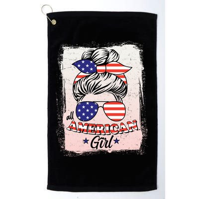 All American Girl USA American Flag Golf Towel