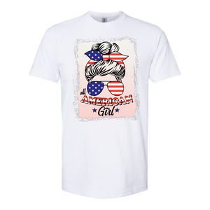 All American Girl USA American Flag Softstyle CVC T-Shirt