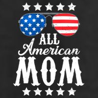 All American Mom 7 Panel Mesh Trucker Snapback Hat
