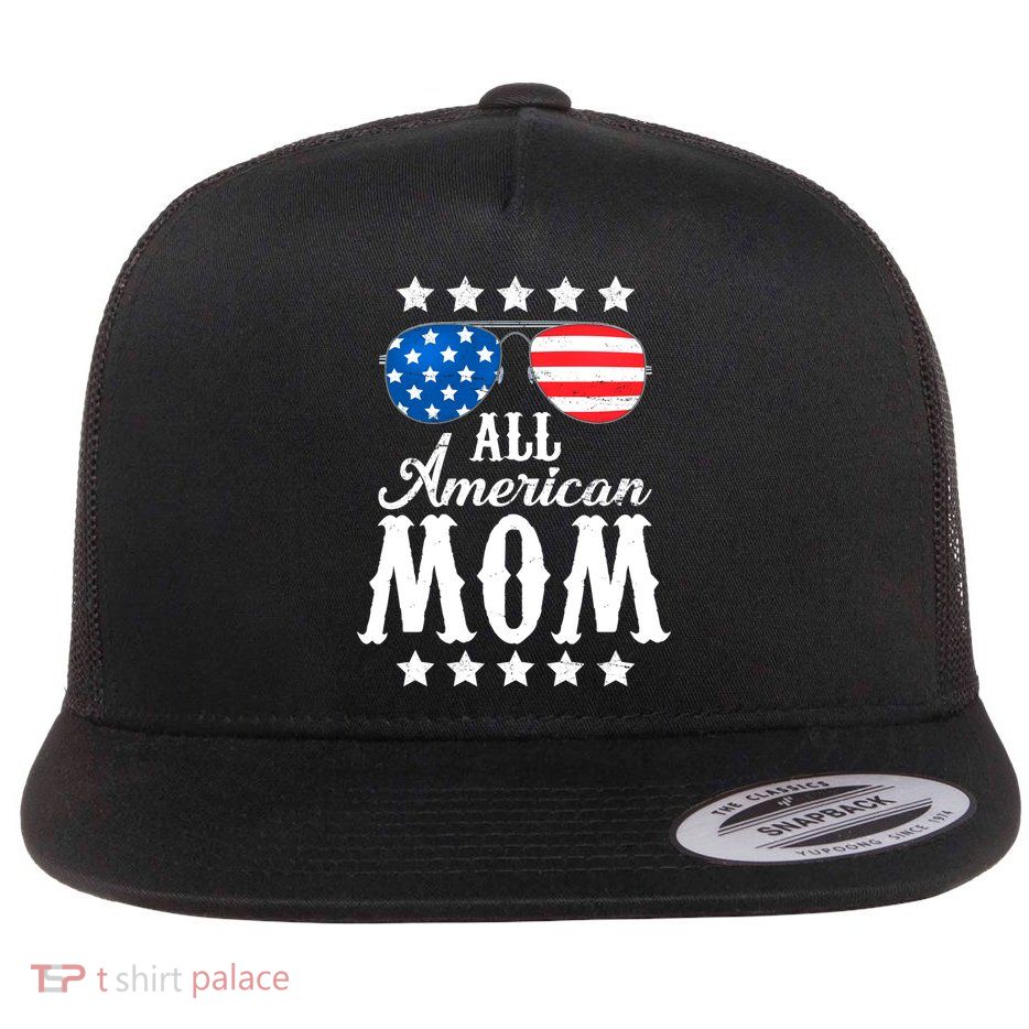 All American Mom Flat Bill Trucker Hat