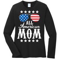 All American Mom Ladies Long Sleeve Shirt