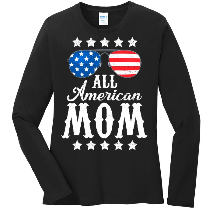 All American Mom Ladies Long Sleeve Shirt