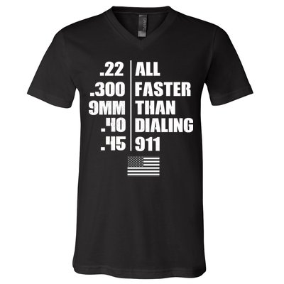 All Faster Than Dialing 911 V-Neck T-Shirt
