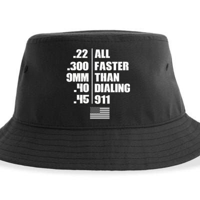 All Faster Than Dialing 911 Sustainable Bucket Hat