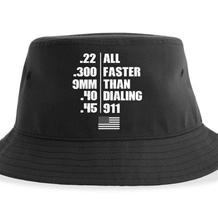 All Faster Than Dialing 911 Sustainable Bucket Hat