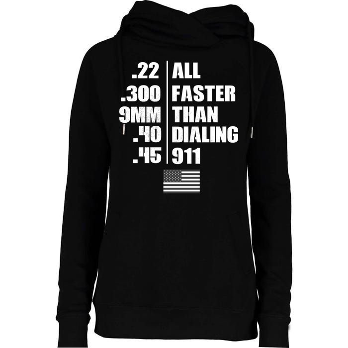All Faster Than Dialing 911 Womens Funnel Neck Pullover Hood