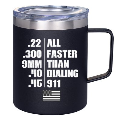 All Faster Than Dialing 911 12oz Stainless Steel Coffee Mug