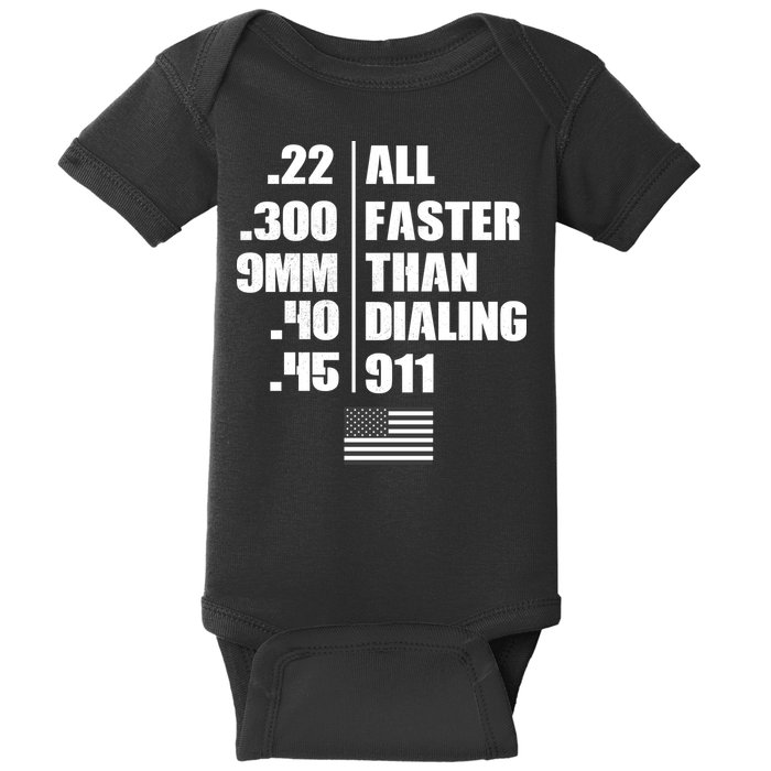 All Faster Than Dialing 911 Baby Bodysuit