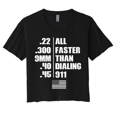 All Faster Than Dialing 911 Crop Top