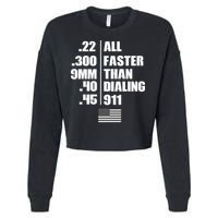 All Faster Than Dialing 911 Cropped Pullover Crew