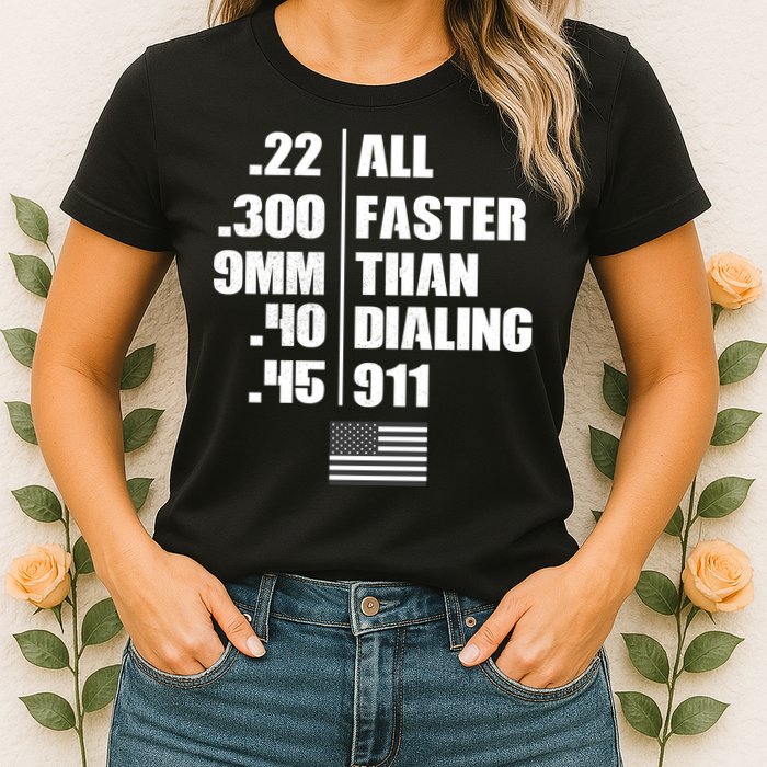 All Faster Than Dialing 911 Womens T-Shirt