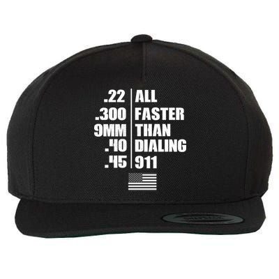 All Faster Than Dialing 911 Wool Snapback Cap