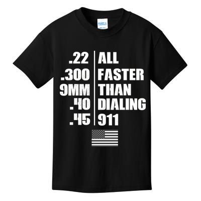 All Faster Than Dialing 911 Kids T-Shirt