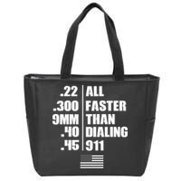 All Faster Than Dialing 911 Zip Tote Bag