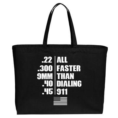 All Faster Than Dialing 911 Cotton Canvas Jumbo Tote