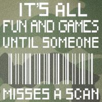 All Fun And Games Until Someone Misses A Scan Poster Worker Legacy Tie Dye Trucker Hat