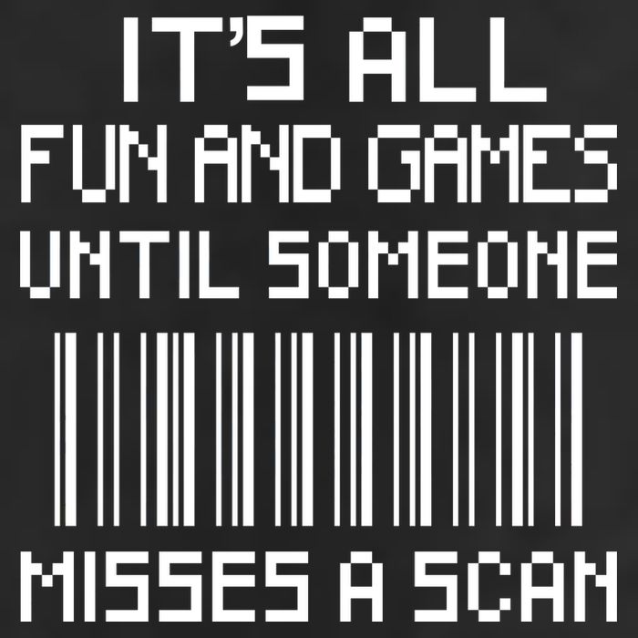 All Fun And Games Until Someone Misses A Scan Poster Worker Crop Fleece Hoodie