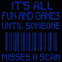 All Fun And Games Until Someone Misses A Scan Poster Worker 16oz Travel Tumbler