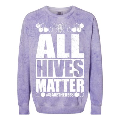 All Hives Matter Save The Bees Colorblast Crewneck Sweatshirt