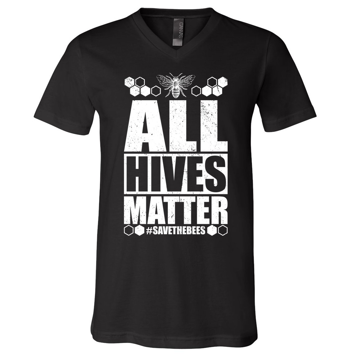 All Hives Matter Save The Bees V-Neck T-Shirt