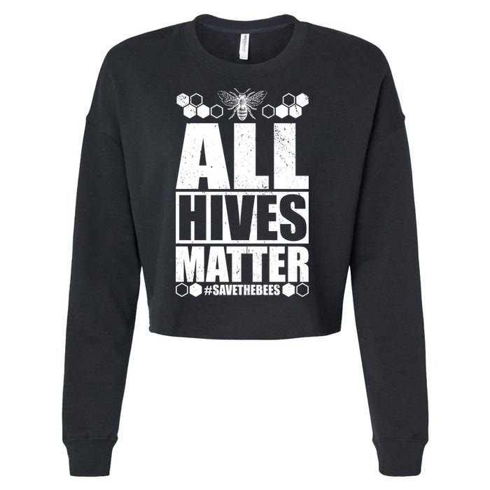 All Hives Matter Save The Bees Cropped Pullover Crew