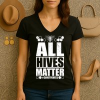 All Hives Matter Save The Bees Women's V-Neck T-Shirt