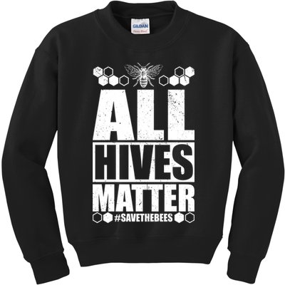 All Hives Matter Save The Bees Kids Sweatshirt