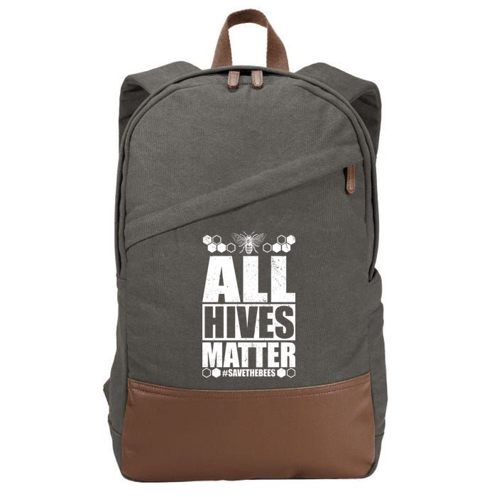 All Hives Matter Save The Bees Cotton Canvas Backpack