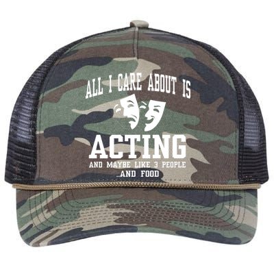 All I Care About Is Acting Retro Rope Trucker Hat Cap