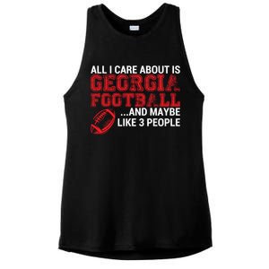 All I Care About Is Georgia Football Ladies PosiCharge Tri-Blend Wicking Tank