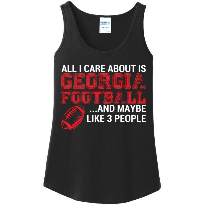 All I Care About Is Georgia Football Ladies Essential Tank