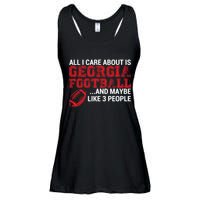 All I Care About Is Georgia Football Ladies Essential Flowy Tank