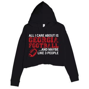 All I Care About Is Georgia Football Crop Fleece Hoodie