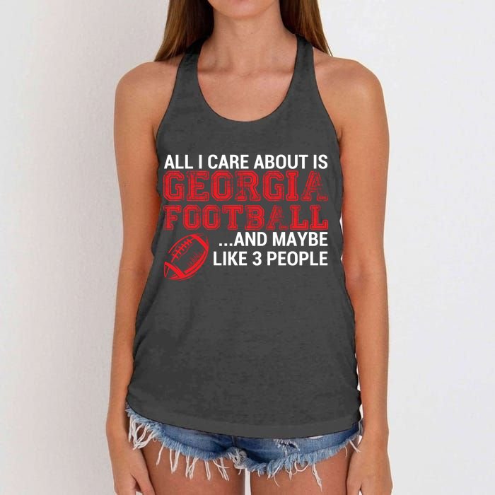 All I Care About Is Georgia Football Women's Knotted Racerback Tank