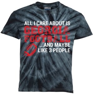 All I Care About Is Georgia Football Kids Tie-Dye T-Shirt